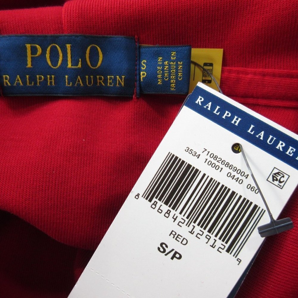 NWT Polo Ralph Lauren Double Knit Tech Hoodie in Red World Cup Alpine Racing S - Picture 4 of 8